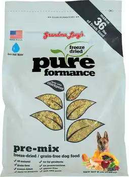 Walmart Grandma Lucy's Pureformance Grain-Free Freeze-Dried Dog Food Pre Mix, 8-lb Bag offer