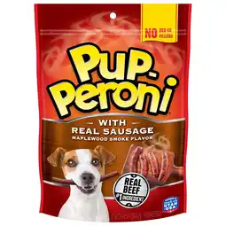 Walmart Pup-PeronI Dog Treats with Real Sausage, Maplewood Smoke Flavor, 5.6-Ounce Bag offer