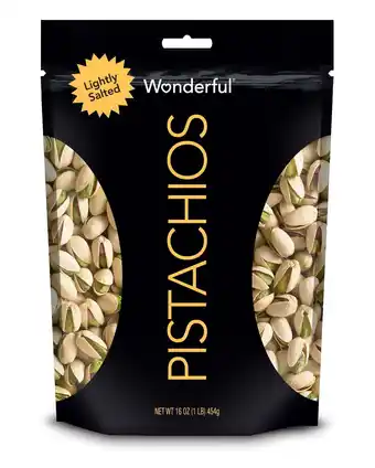 Walmart Wonderful Pistachios, In-Shell Roasted & Lightly Salted Nuts, 16 Ounce Bag offer