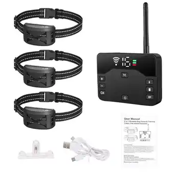 Walmart Wireless Electric Dog Fence Pet Containment System Shock Collars For 1/2/3 Dogs offer