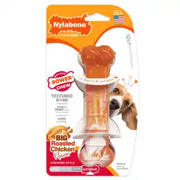 Walmart Nylabone Power Chew Textured Bone 70th Birthday Orange Swirl Chicken Medium (1 Count) offer
