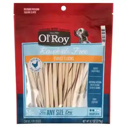 Walmart Ol' Roy Rawhide Free Chicken Twist Sticks for Dogs, 50 Count offer