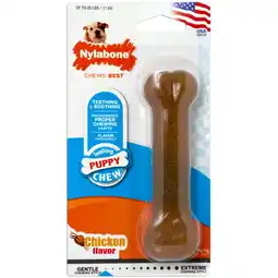 Walmart Nylabone Just for Puppies Teething Chew Classic Bone Chicken Small/Regular - Up to 25 Ibs. (1 Count) offer