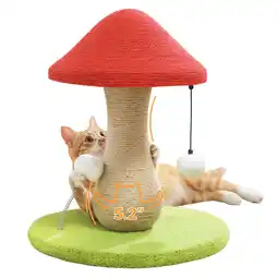 Walmart PAWZ Road Mushrooms Cat Scratching Post Sisal Claw Scratcher for Kittens and Small Cats, Red offer