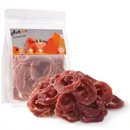 Walmart ASMPET Duck Jerky Ring Dog Treat, Natural Low Fat Snacks for Small Medium Large Dogs, 10.6oz offer