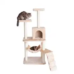 Walmart GleePet 57 real wood Cat Tree GP78570921 Beige W Ramp offer