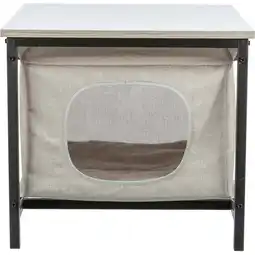 Walmart TRIXIE Emmie Indoor Cat Condo, Cat Bed Side Table, Cat Hideaway Cave with Cozy Cushion, Gray offer