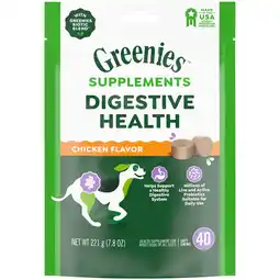 Walmart Greenies Supplements Digestive Probiotics For Dogs Chicken Flavor, 7.8 Oz Pouch Of 40 Ct. Chews offer