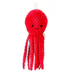 Walmart Vibrant Life Plush Dog Toys, Red Octopus, Medium Size 12-inch offer