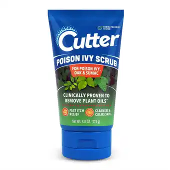 Walmart Cutter First Aid Poison Ivy Scrub for Itch Relief, 4oz offer