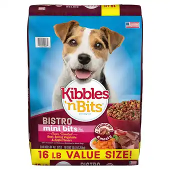 Walmart Kibbles 'n Bits Bistro Mini Bits, Oven Roasted Beef, Vegetable & Apple Dry Dog Food, 16 lb. Bag offer