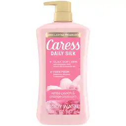 Walmart Caress Body Wash for Women, Daily Silk White Peach & Orange Blossom for All Skin 30 fl oz offer