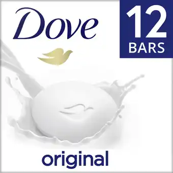Walmart Dove Beauty Bar Women's Bath Soap Original Deep Moisturizing All Skin, 3.75 oz 12 Bars offer