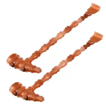 Walmart FRCOLOR 2 Pcs Plastic Massage Stick Back Scratcher Tool Fitness Brown offer