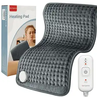 Walmart Comfytemp Electric Heating Pad for Back Pain, Blood Circulation, Cramps, Gray, 12 x 24 in offer