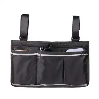 Walmart 1 Piece Wheelchair Armrest Pouch Multifunctional Phone Holder Black offer