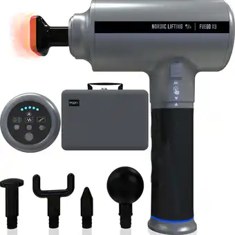 Walmart Nordic Lifting Fuego X9 Heated Massage Gun Muscle Recovery and Relief - Silver offer