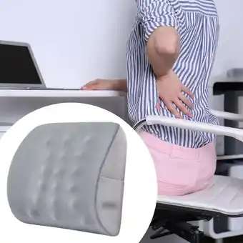 Walmart EHJRE Waist Support Pad Soft Lumbar Support Pillow for Car Plane Office Desk Chair Gray offer