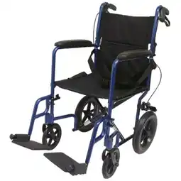 Walmart Karman Healthcare LT-1000HB-BL Transport Wheelchair-Blue offer