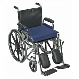 Walmart Standard Polyfoam Wheelchair Cushion - 16 x 18 x 3 - Navy offer