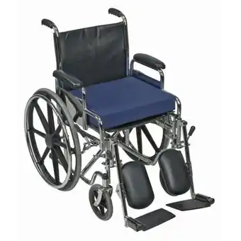 Walmart Standard Polyfoam Wheelchair Cushion - 16 x 18 x 3 - Navy offer