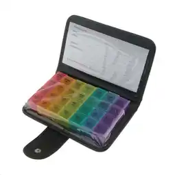 Walmart WEEKLY SEVEN DAY Box Tablet Storage Organiser 28 Compartments Colorful offer