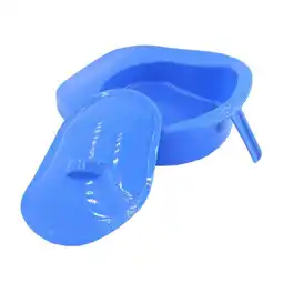 Walmart Blue Bedpan Bed Pan with Lid for Patient Women Men Reusable Comfortable offer