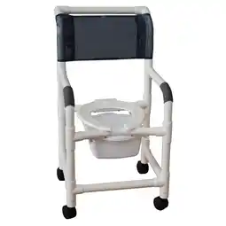 Walmart MJM International 118-3TW-SQ-PAIL Shower Chair with 10 qt Slide Out Commode Pail offer
