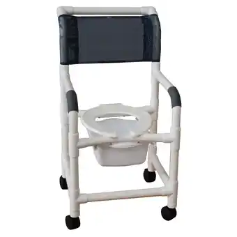 Walmart MJM International 118-3TW-SQ-PAIL Shower Chair with 10 qt Slide Out Commode Pail offer