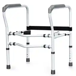 Walmart Gymax Adjustable Toilet Safety Frame & Rail Stand Alone Bathroom Toilet Handrail offer