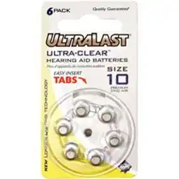 Walmart Ultralast Ultra-Clear Hearing Aid Batteries UL10HA offer