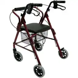 Walmart Karman Healthcare R-4100-BD 4 wheel Rollator-Burgundy offer