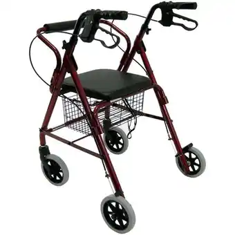 Walmart Karman Healthcare R-4100-BD 4 wheel Rollator-Burgundy offer