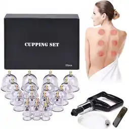Walmart Ouwald Cupping Set for Massage Therapy - 22 Cups Chinese Cupping Kit with Hand Pump offer