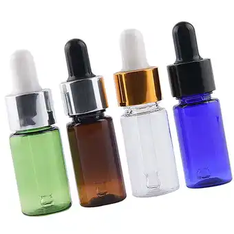 Walmart 4 Pcs Essential Oil Dropper Bottle Plastic Bottles for Oils Shampoo Container Travel Small offer
