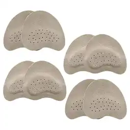 Walmart 4 Pairs Leather Forefoot Rest Shoe Pads Sponge Flat Shoes Adhesive Sole Protectors Women's offer