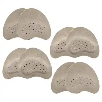 Walmart 4 Pairs Leather Forefoot Rest Shoe Pads Sponge Flat Shoes Adhesive Sole Protectors Women's offer