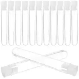 Walmart 50 pcs Clear Test Tube Plastic Test Tube Kids Test Tubes Portable Test Tubes with Lids offer