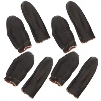 Walmart 4 Sets Leather Finger Cots Protector Crochet Accessories Protective Case Thumb Felting Covers offer