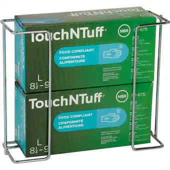 Walmart Global Industrial Double Glove Box Holder, Wire Steel, 11-15/16W x 3-13/16D x 9-1/2H offer