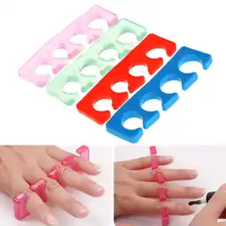 Walmart Fairnull 2 Pcs Silicone Soft Toe Separator Finger Spacer for Manicure Pedicure Nail Tool offer