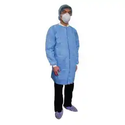 Walmart Condor Lab Coat,L,Blue,SMS 31TV08 offer