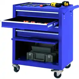 Walmart Aukfa Tool Chest, 24.5 in Steel Rolling Tool Box & Cabinet On Wheels for Garage, 4-Drawer, Blue offer