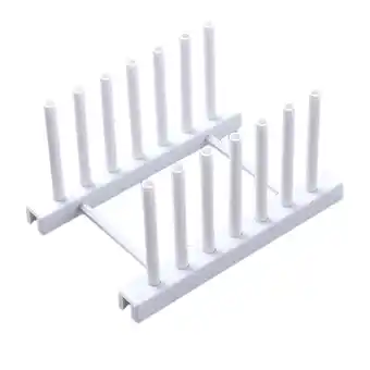 Walmart Giyblacko Storage Rack Kitchen Plastic Pot Lid Shelf Cooking Storage Kitchen Decor Tool Stand Holder offer