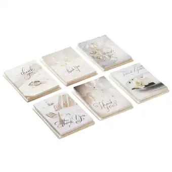 Walmart Hallmark Wedding Icons Thank You Notes Greeting Cards with Envelopes, 3.75 x 5.19 (36 Count) offer