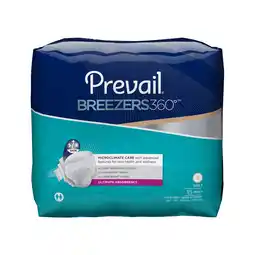 Walmart Prevail Unisex Breezers 360 Maximum Absorbency Incontinence Briefs, Size 3, 15 Count offer