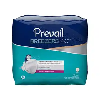 Walmart Prevail Unisex Breezers 360 Maximum Absorbency Incontinence Briefs, Size 3, 15 Count offer