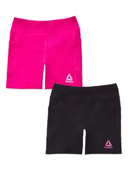 Walmart Reebok Girl's Spirit Active Bike Shorts, 2-Pack, Sizes 4-18 offer