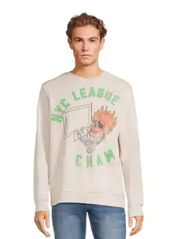 Walmart Grayson Social Men's & Big Men's Relaxed Fleece NYC League Champ Pullover Sweatshirt, Sizes S-3XL offer