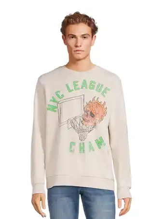 Walmart Grayson Social Men's & Big Men's Relaxed Fleece NYC League Champ Pullover Sweatshirt, Sizes S-3XL offer